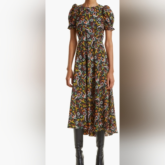 Ted Baker London Dabney Floral Puff Sleeve High-Low Dress US Sz 10 NWT - Picture 11 of 11